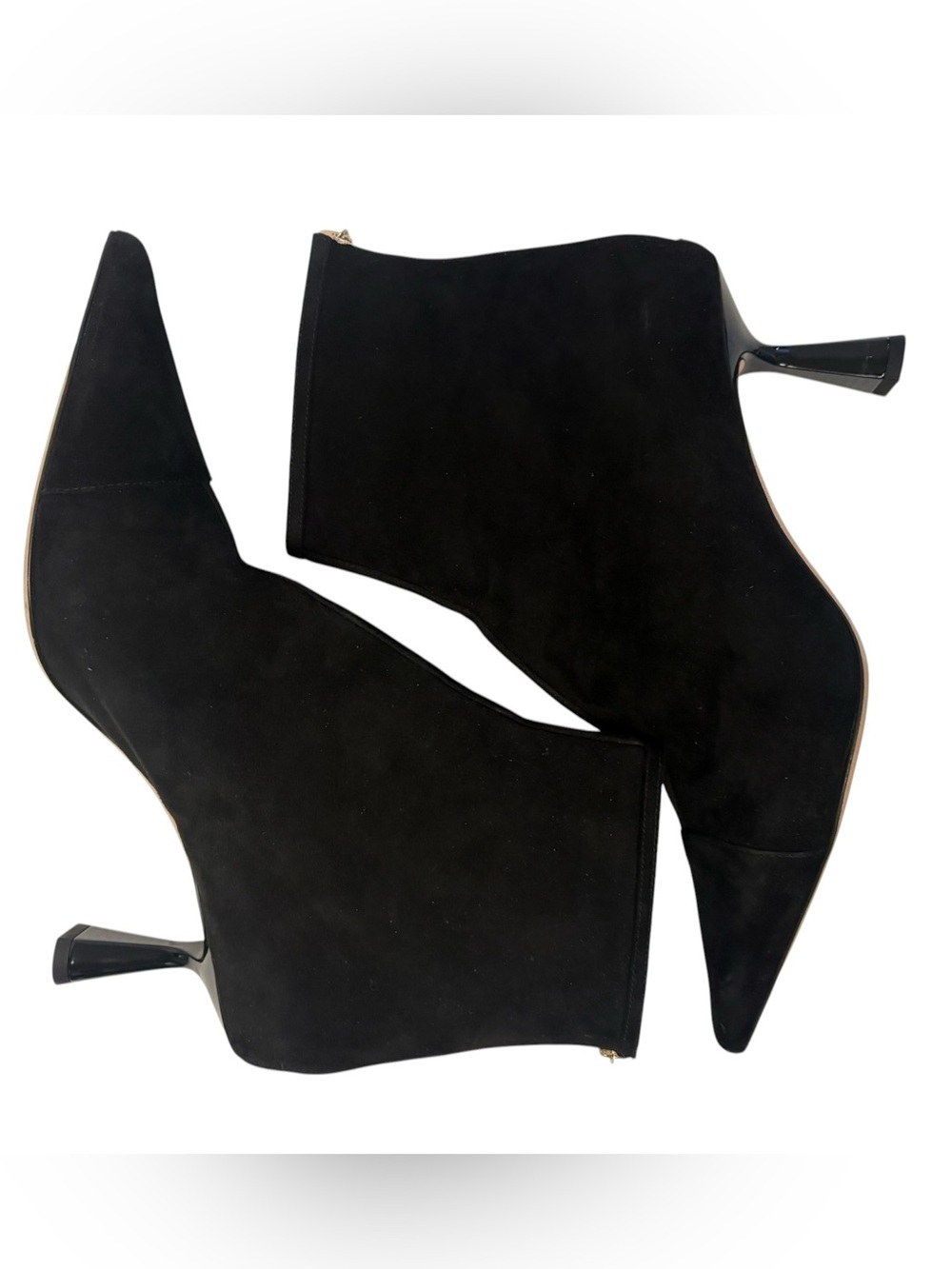 JIMMY CHOO Kix Black Suede Pointed Toe Ankle Booties IT 39.5 / US 9.5